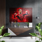 Ronaldo Brushed Aluminium Dibond Wall Art.